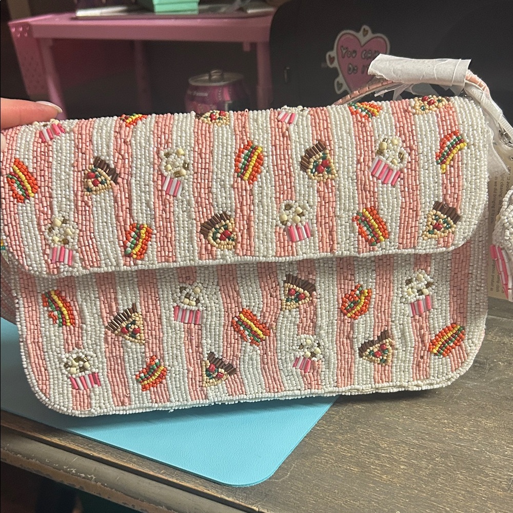 Fiona Beaded Bag from‎ Anthropologie in the Food & Drink Cupcake Charm NWT